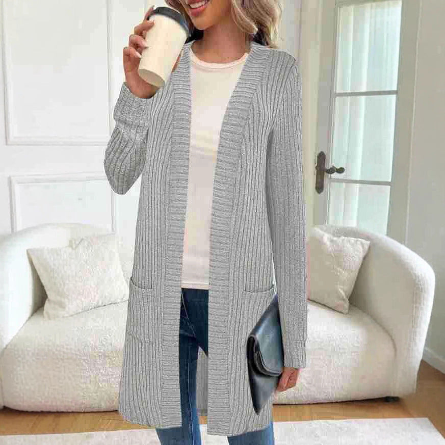 Long Cardigan ouvert pour femmes