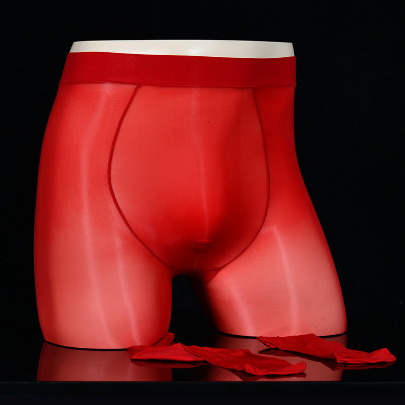 Pantyhose huileux de grande taille Plus-taille de sac U bas brillant transparent ultra-mince H