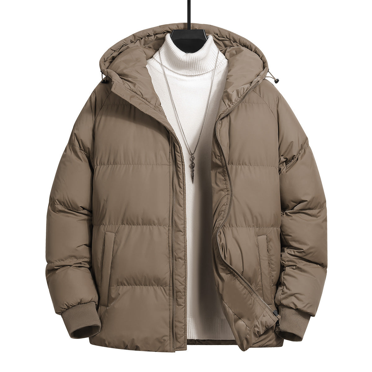 Vêtements de coton pour hommes d'hiver épais à capuche et chaud polyvalent Casual