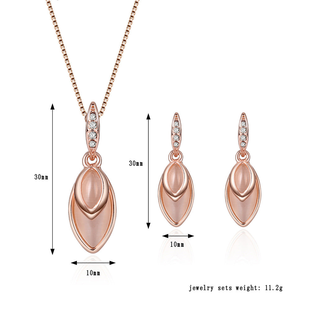 Jeu de bijoux Gem European and American Accessoires Ensemble de bijoux mariage