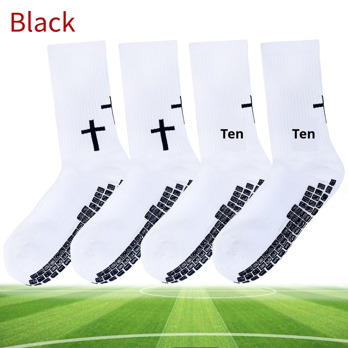 Chaussettes de football classique haute couleur solide
