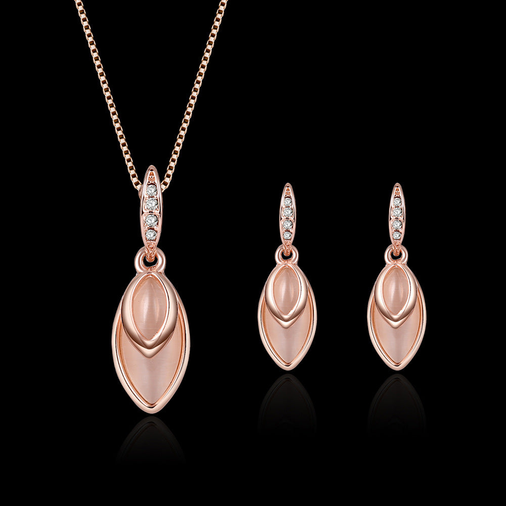 Jeu de bijoux Gem European and American Accessoires Ensemble de bijoux mariage