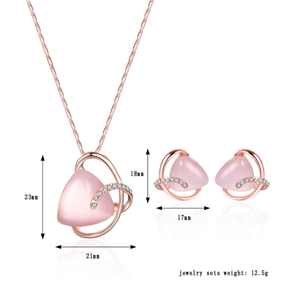 Collier et boucles d'oreilles Ensemble de bijoux à deux pièces