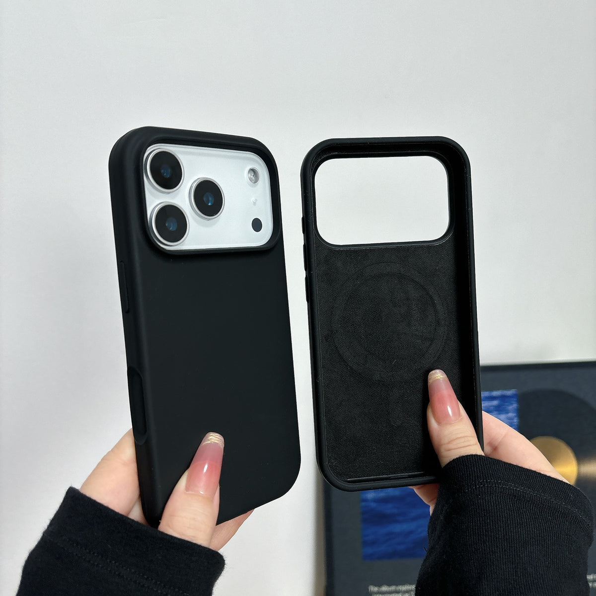 Boîtier de téléphone à charge magnétique liquide tout compris Ai Bouton résistant à la chute