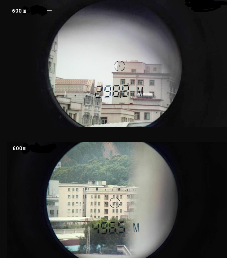 Téléscope Range Finder 600 Meters 1000 Meters1500 Meters Handheld Outdoor Range Finder