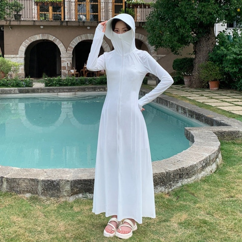 Femmes courtes Vêtements protecteurs du soleil Été Couverture intégrale de style long