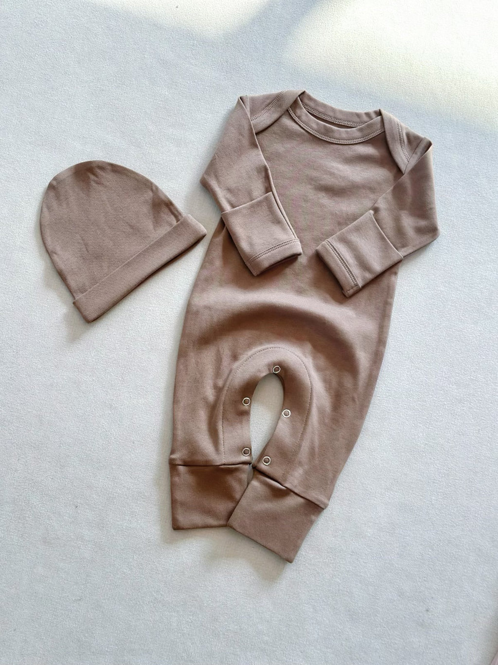 Hiver bébé couleur solide combinaison de saut manches longues nouveau-né sac veste de pet