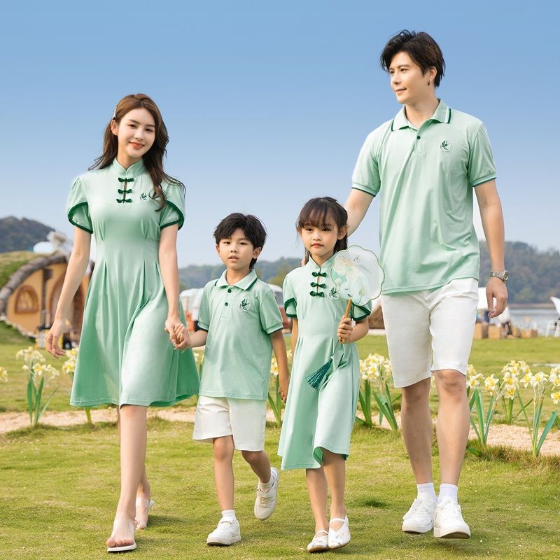 Hanfu Children's Clothing Chinese Style Short Sleeve Dress
