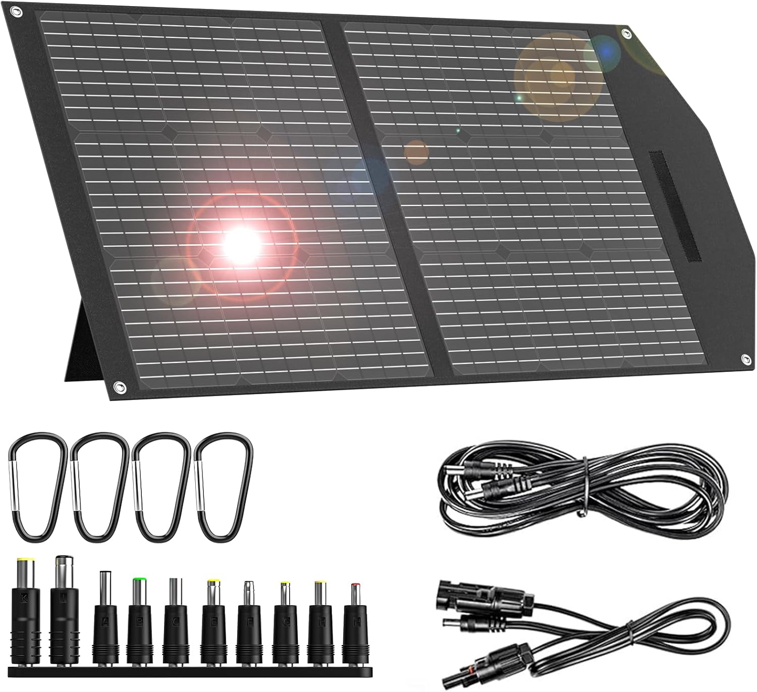 Chargeur de panneau solaire pliable pour les appareils USB DC de la centrale électrique 18V Dehors