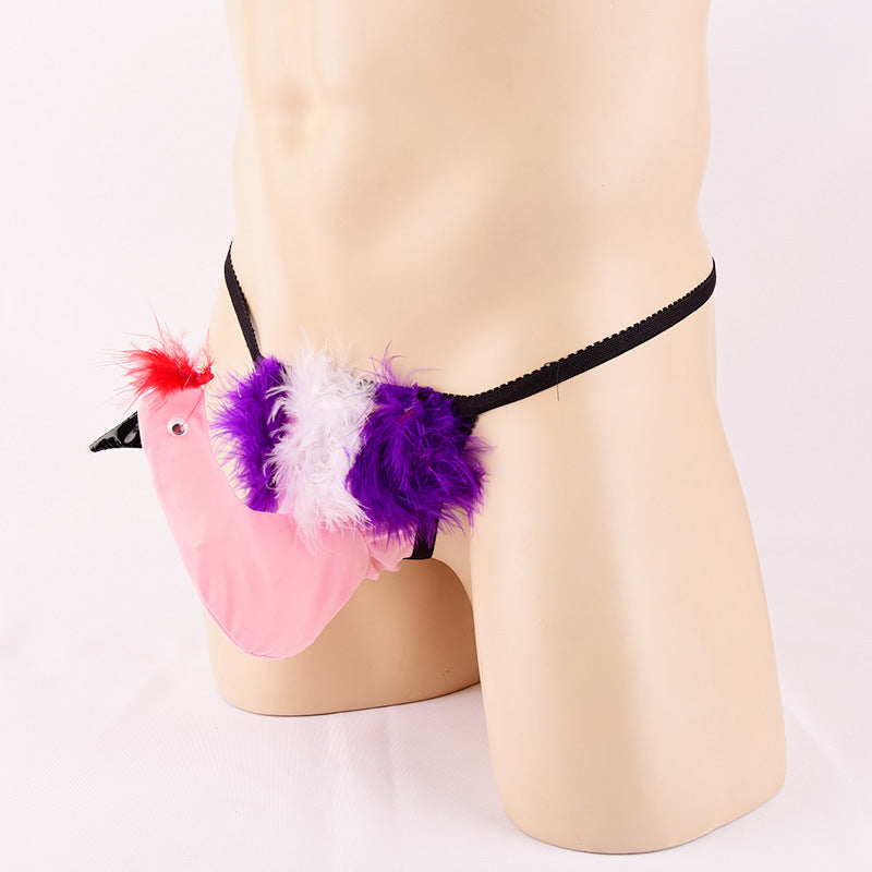 Pantalon de poulet en pénis pour hommes T-back