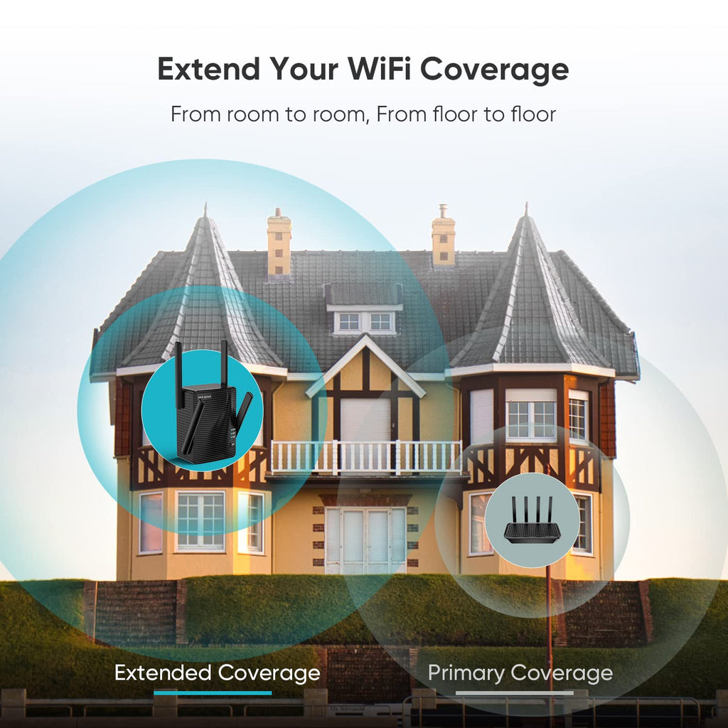Extension WiFi Accueil Wi-Fi Booster Extension sans fil double bande prend en charge plusieurs appareils
