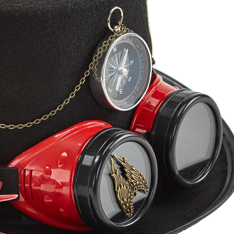 Chapeau de haut en forme de lunettes de protection