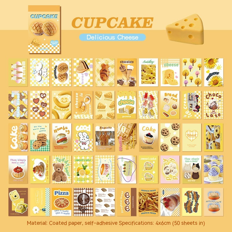 Stickers American Retro Journal Décoration Matériel Stickers Mini Sticker Cartoon