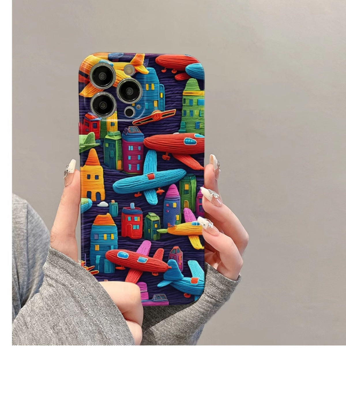 Peinture à l'huile Minimalist Airplane Imprimer le boîtier de téléphone
