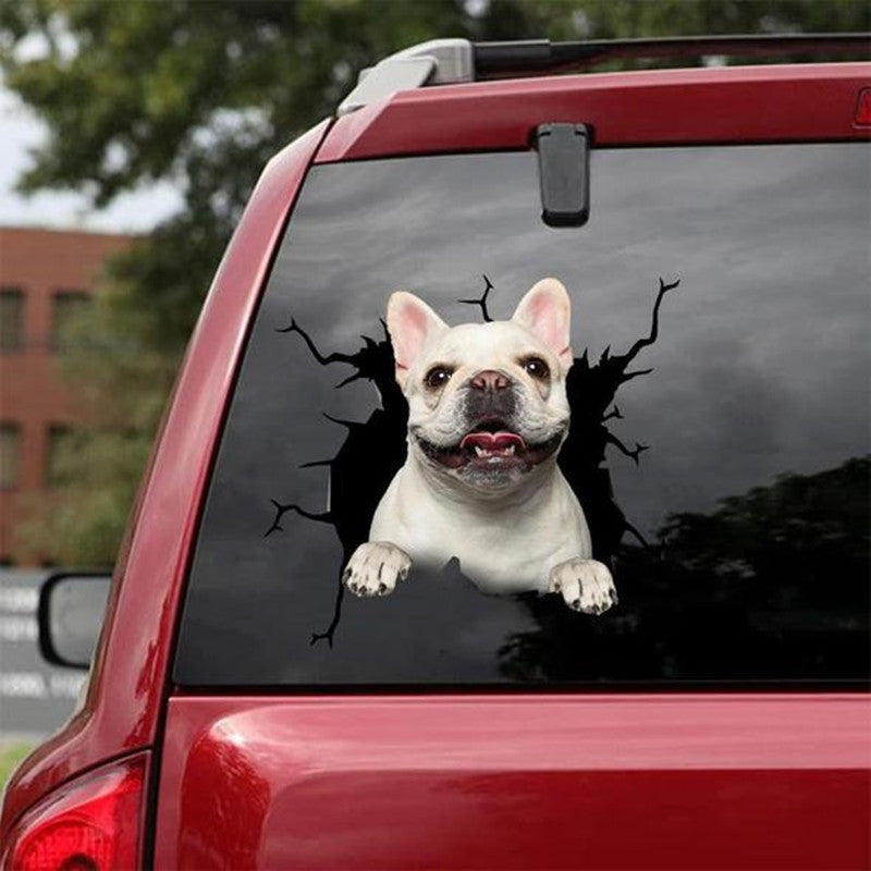Mur animal Toutes sortes de Puppy Creative Trou de voiture cassé stickers électrostatique fenêtre