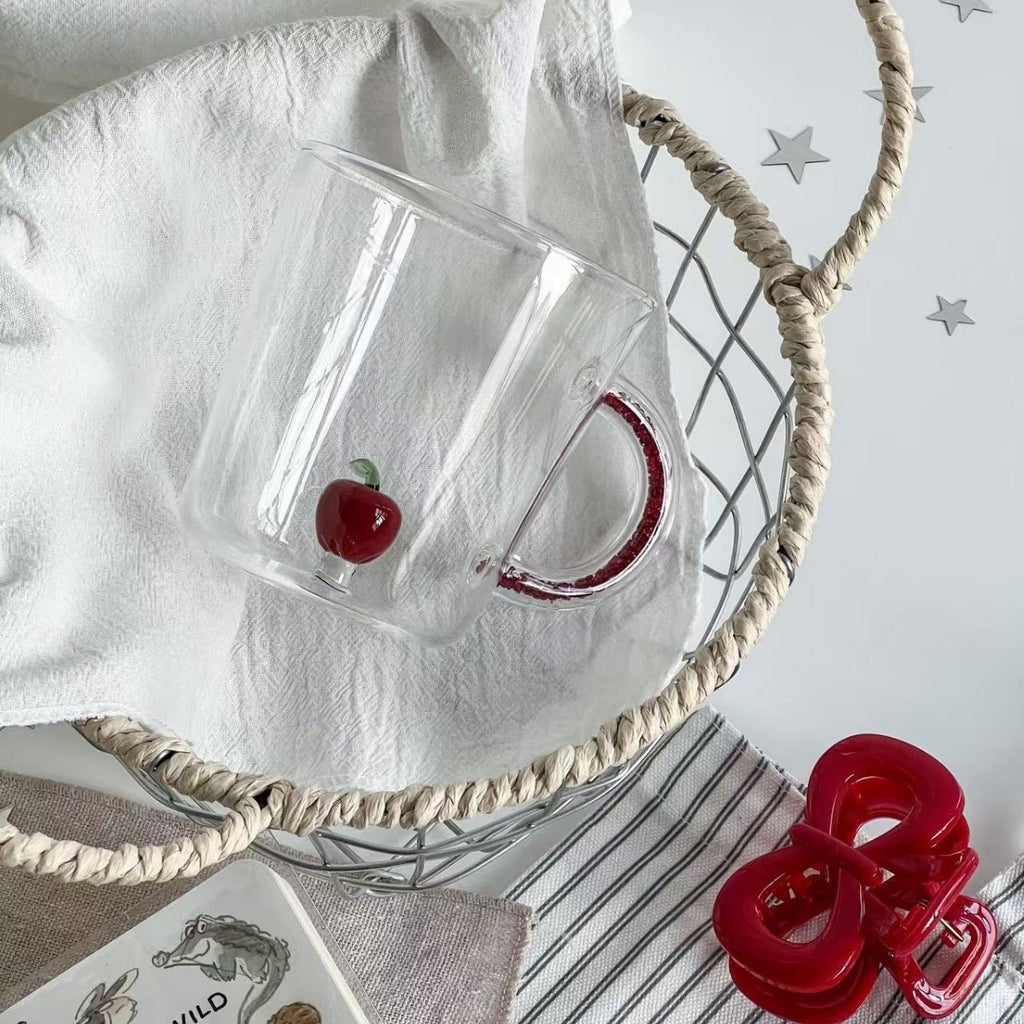 Coupe en verre à haute brosilicate avec poignée