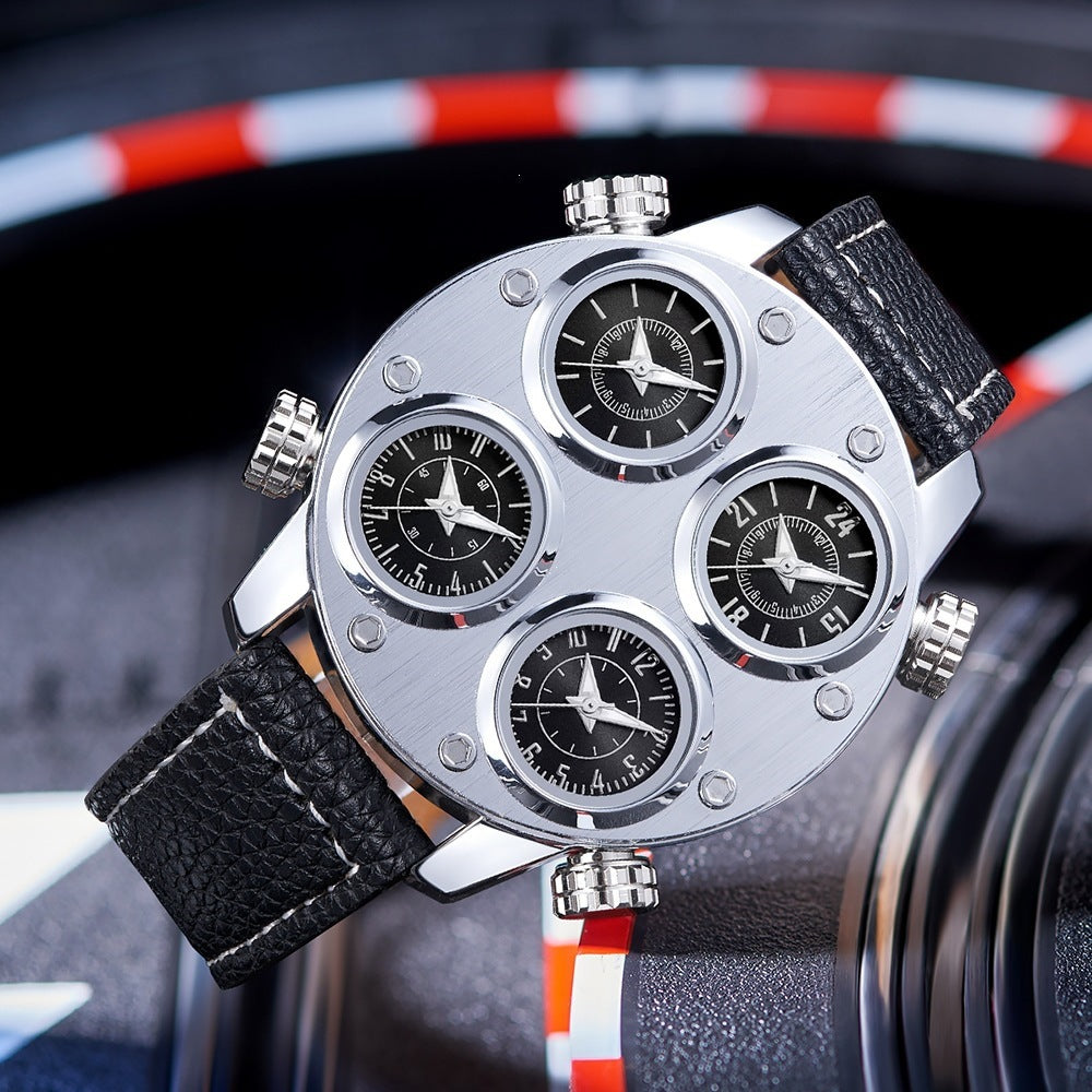 Montre Quartz grand cadran pour hommes