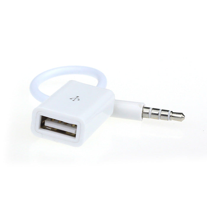 USB à 3.5MM U câble de disque 12V voiture lecteur CD Adaptateur audio de voiture AUX câble