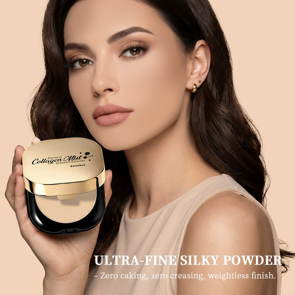 Long-lasting bi-use pressed two-tone powder