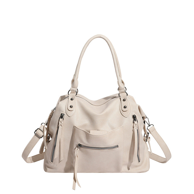 Mode de style moto Sac à main femme de grande capacité