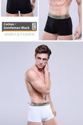 Slips de boxer en coton pour homme Casual Solid Color Four Corners