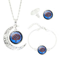Boucles d'oreilles en pierre gemme de l'arbre de vie