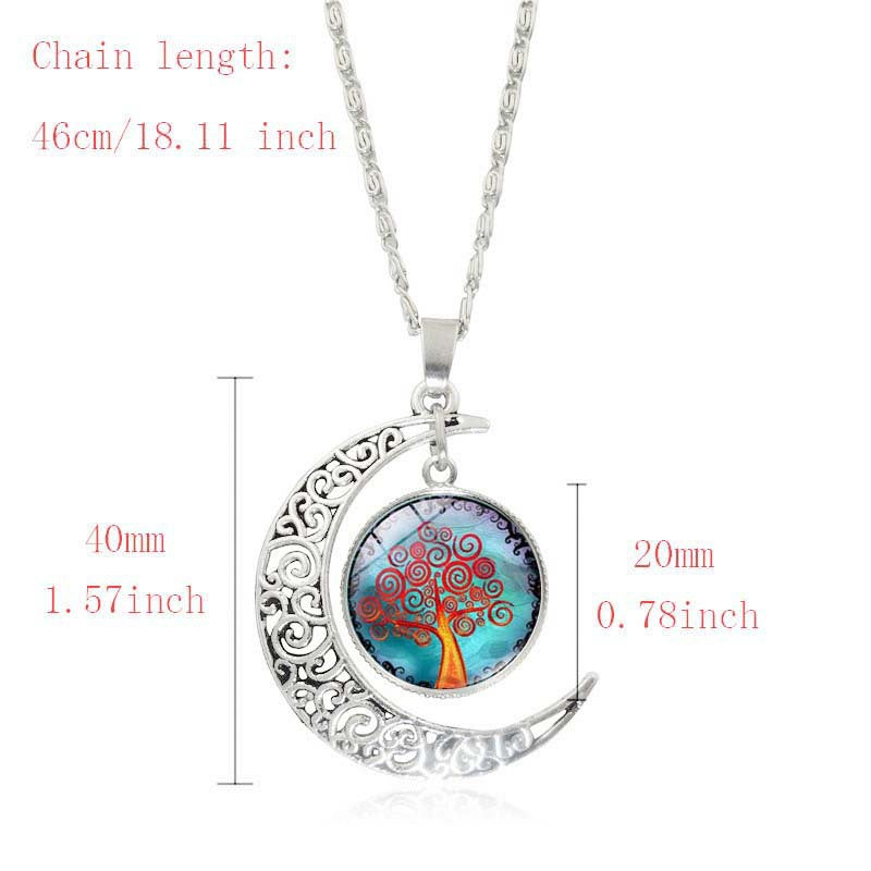 Arbre de vie temps Gemme Boucles d'oreilles Bijoux Collier Set
