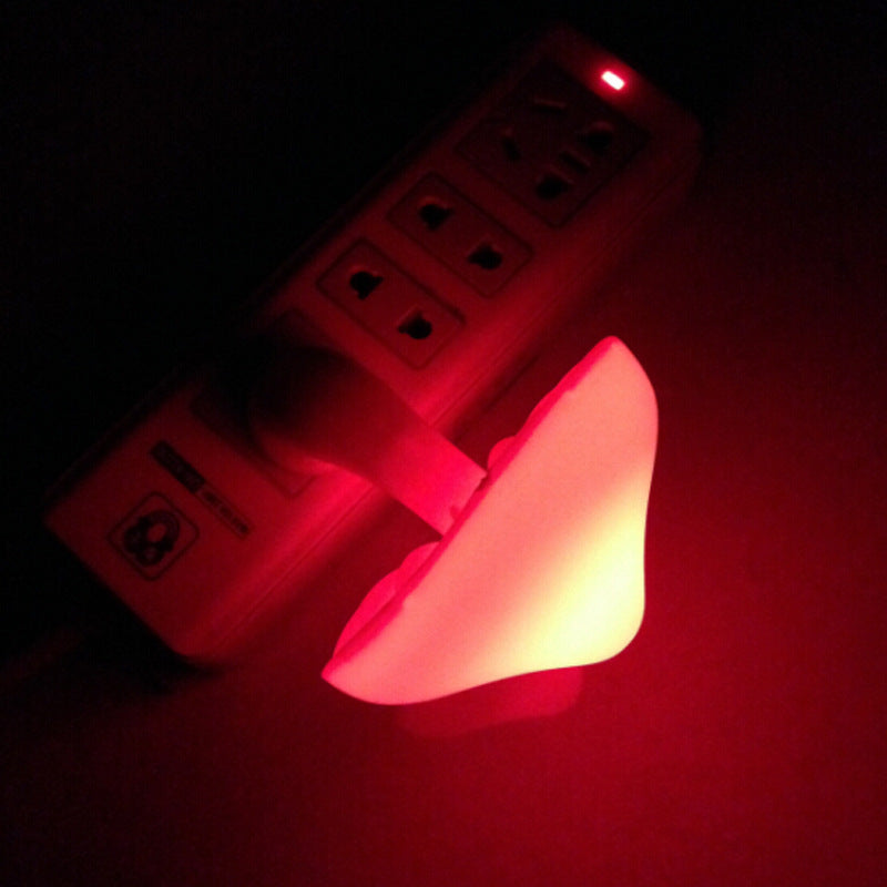 LED Night Light Mushroom Wall Socket Lampe EU US Plug Warm White Light-control Capteur Bedro