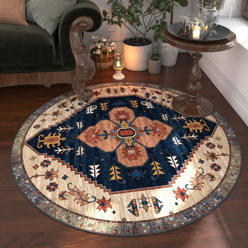 Rug rond de style ethnique bosniaque