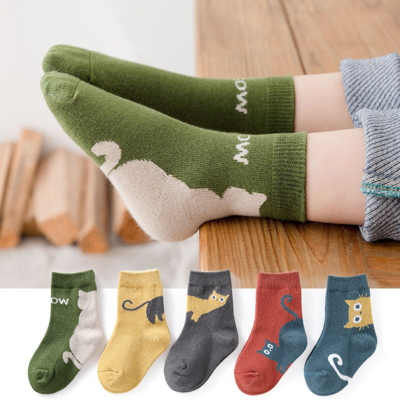Chaussettes en coton sans os respirant mi-calf