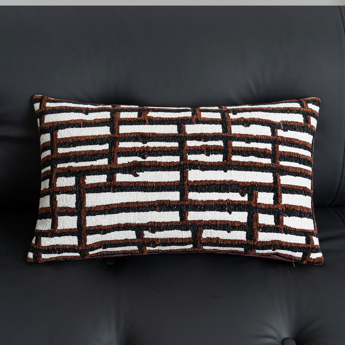 Coussin en fourrure de lapin Rex rouge vin vintage léger-luxe