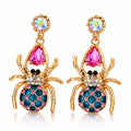Boucles d'oreilles en Strass en forme d'araignée - Boucles d'oreilles uniques pour femmes
