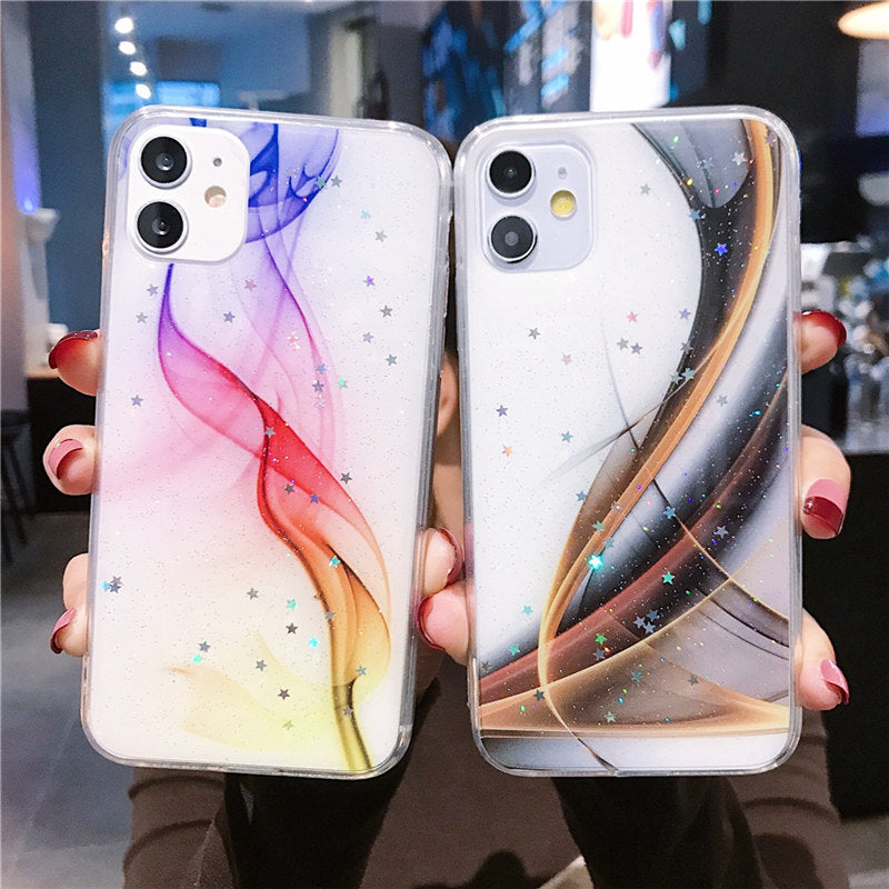 Cas de téléphone des étoiles pétillantes