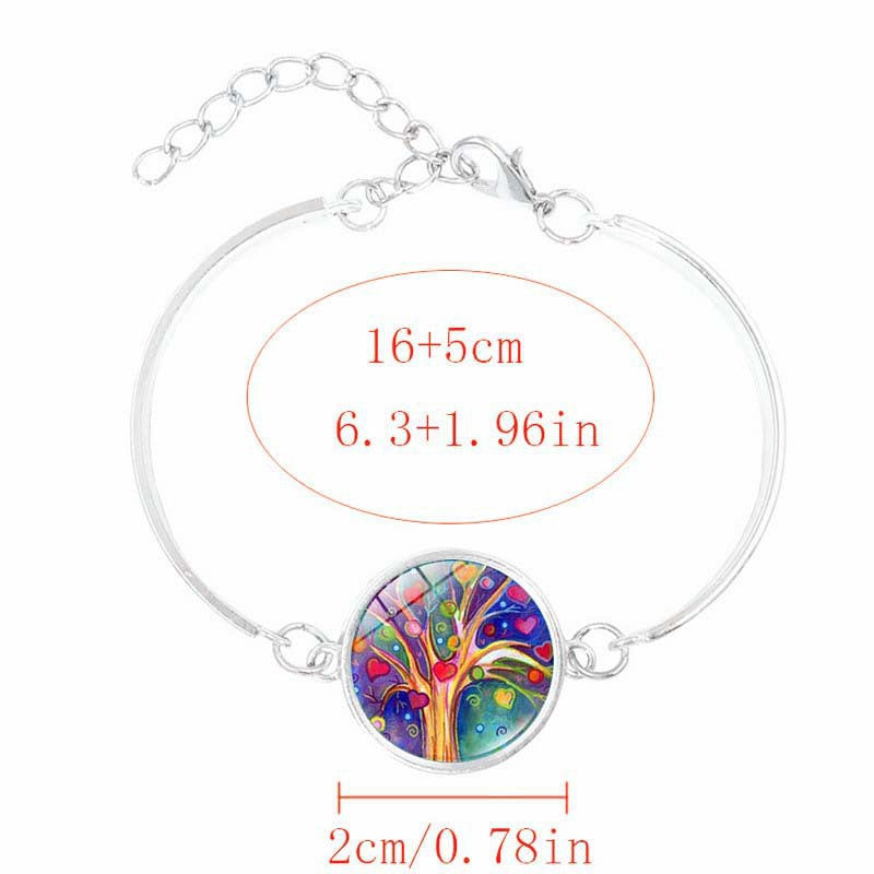Arbre de vie temps Gemme Boucles d'oreilles Bijoux Collier Set