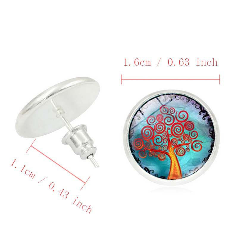 Arbre de vie temps Gemme Boucles d'oreilles Bijoux Collier Set