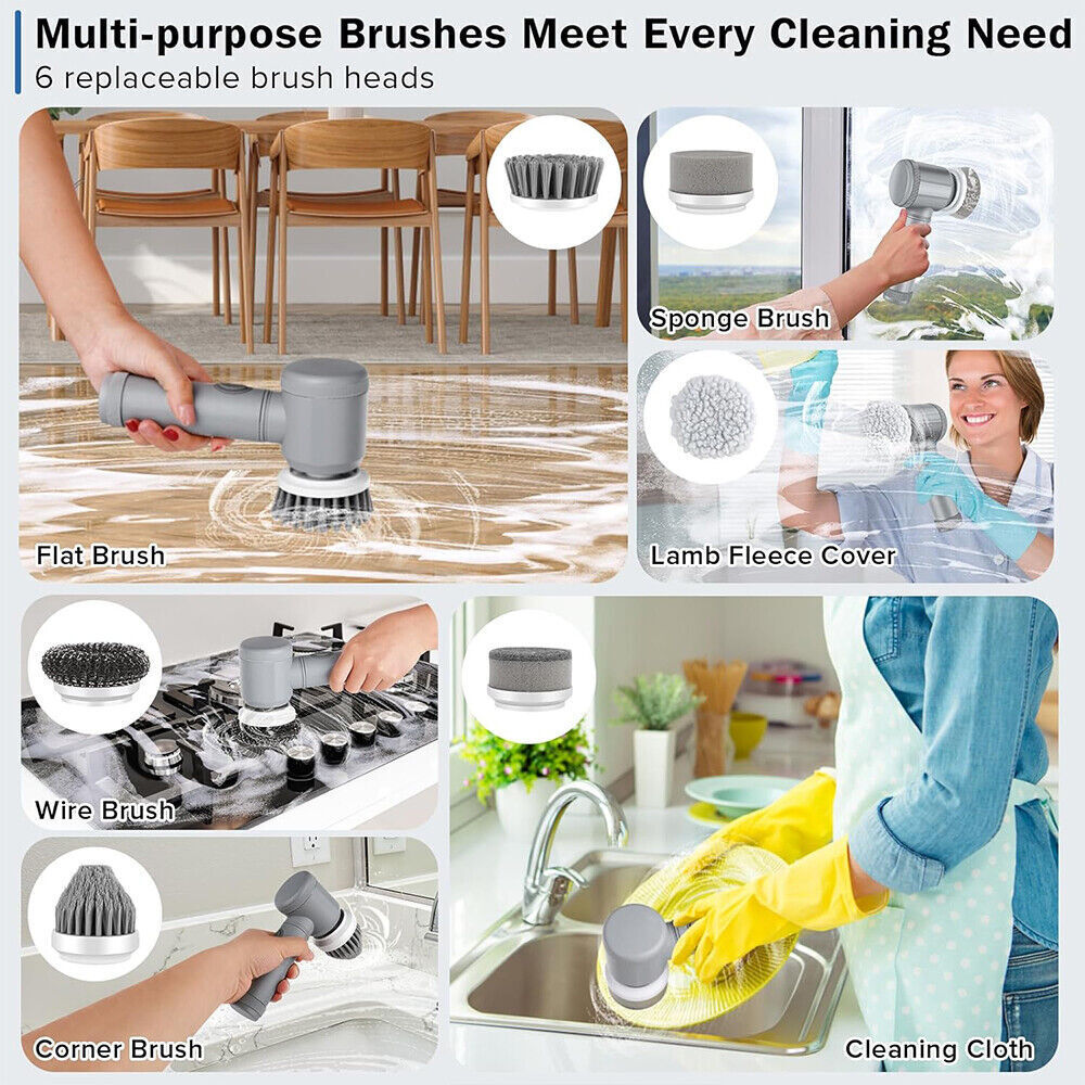 Brosse de nettoyage électrique rechargeable sans fil Spin Scrubber Turbo Scrub Cleaner