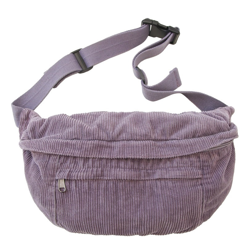 Sac en toile Corduroy Grande capacité Casual Epaule et Crossbody Sac