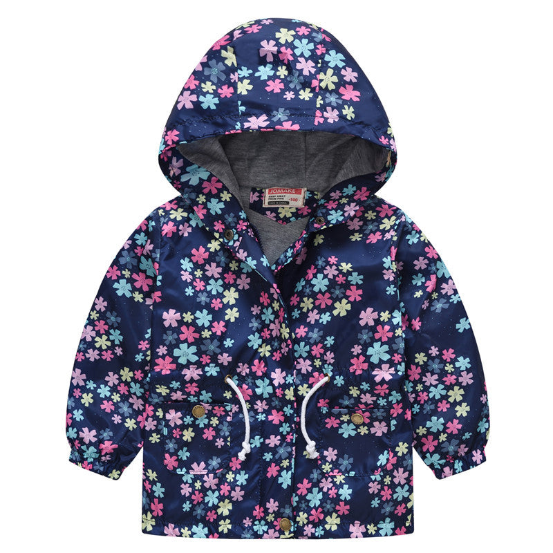 Le printemps et l'automne mince à capuche bébé mignon Zipper veste pour enfants