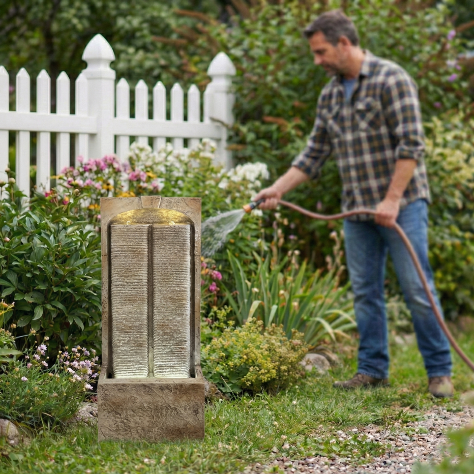 Fontaine extérieure d'eau de 39 pouces avec pompe