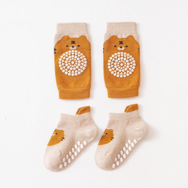 Chaussettes pour genou non glissées appliquées à la colle