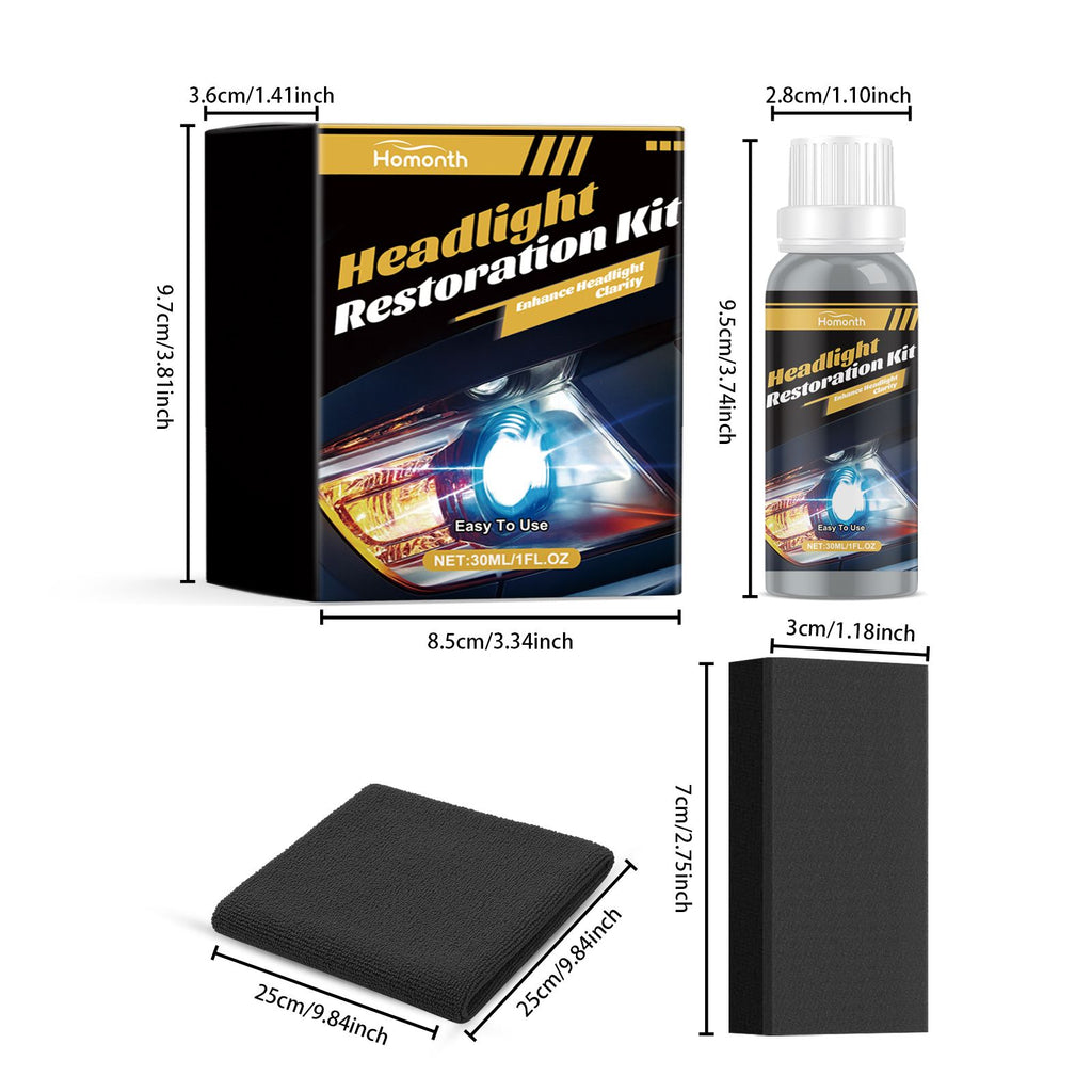 HOMONTH Automotive Headlight Lens Care Kit