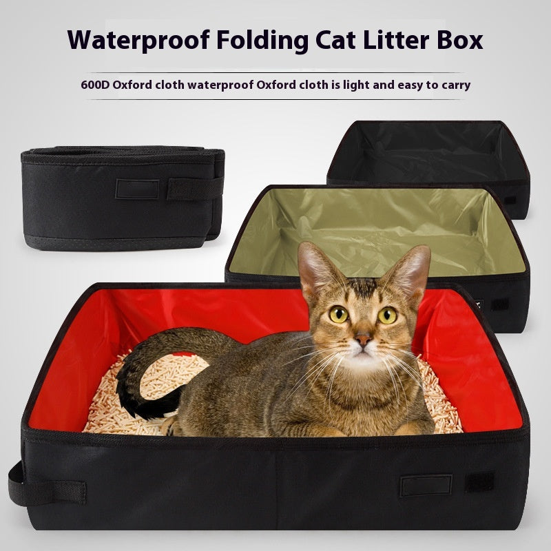 Portable pliable boîte à litière imperméable Oxford