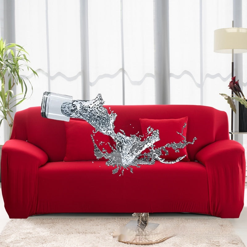 Solid Color Elastic Waterproof Sofa Couverture en soie de lait tout compris
