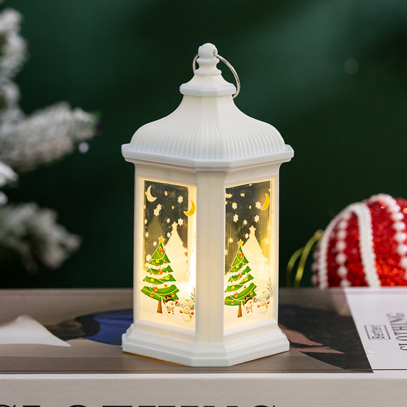 Décorations de Noël Props Bougie Led Lampe à Vent Lampe à Suspension de Noël Portable Nig