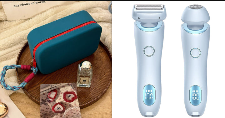 2 En 1 Epilateur Épilatateur USB Comprimeur Rechargeable Femmes Corps Razor Face Jambe Armpit Bik