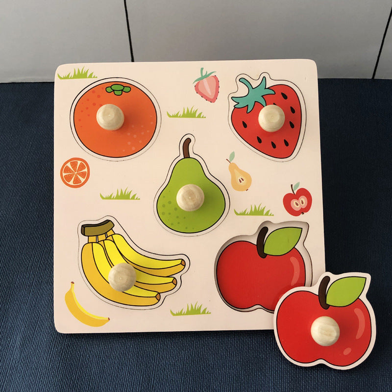 Hand Holding Puzzle Board Enfants Montessori éducation précoce Perception Jouet éducatif