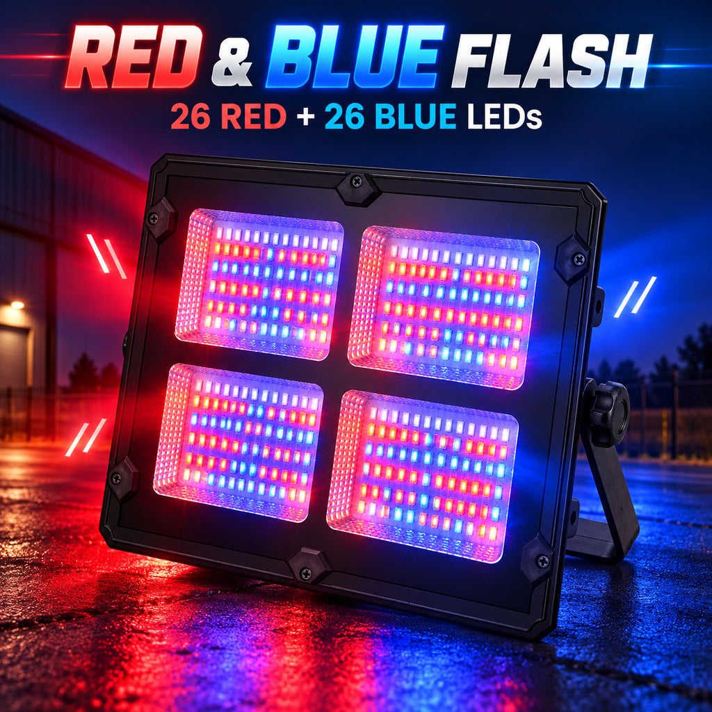 Afficheur de batterie rechargeable alimenté solaire Type C LED lumière de déluge W885 2 Bleu rouge variable