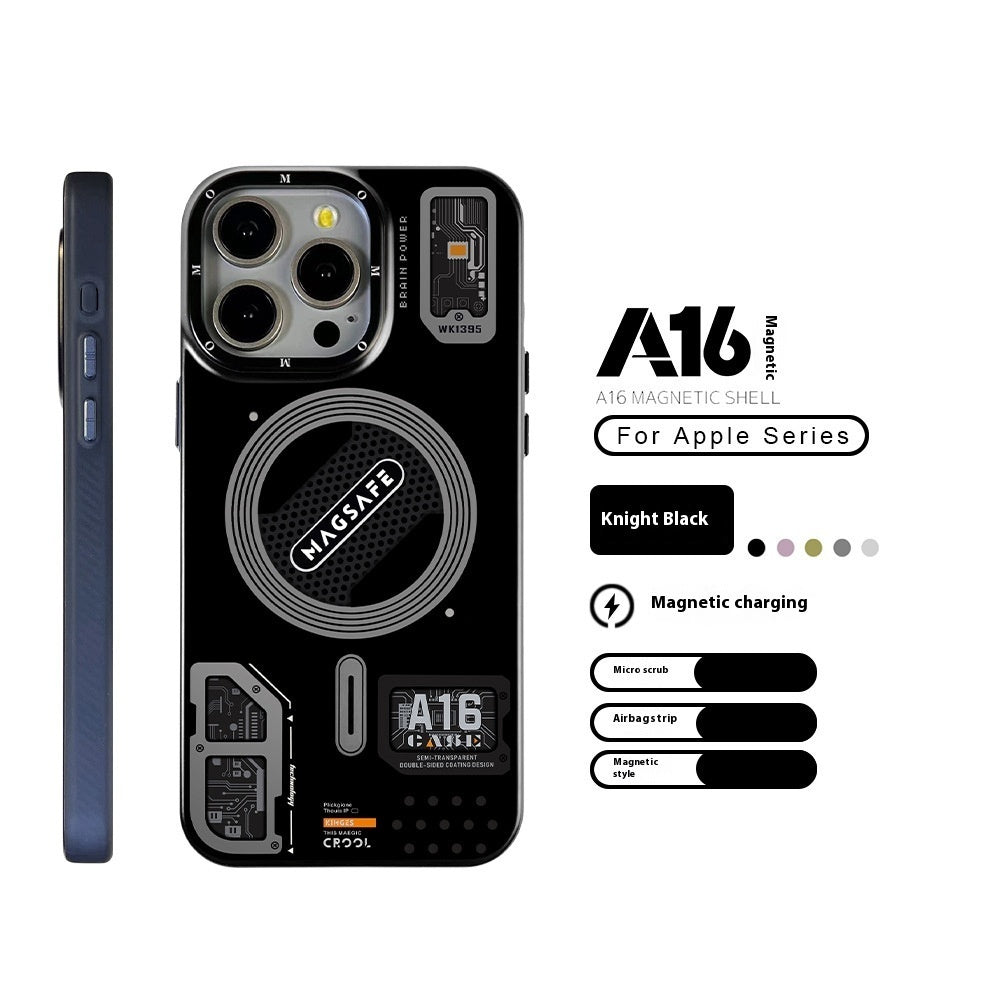 Technologie Style Aspiration magnétique Tendance Étui de téléphone résistant à la chute