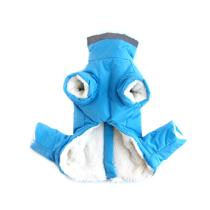 Revêtement en coton velouté en peluche manteau chaud et confortable manteau de chien réfléchissant