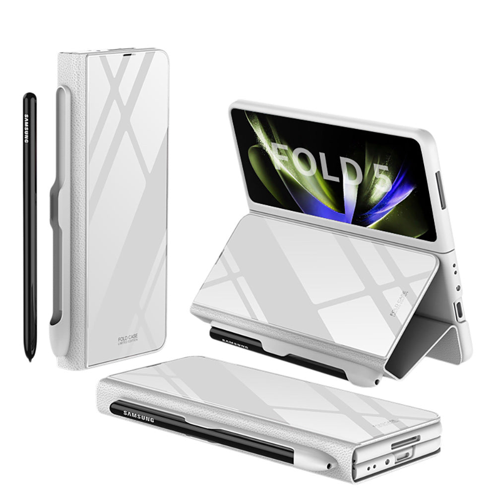 Galaxy Z Fold5 écran pliant téléphone mobile cas de téléphone Flip en verre créatif